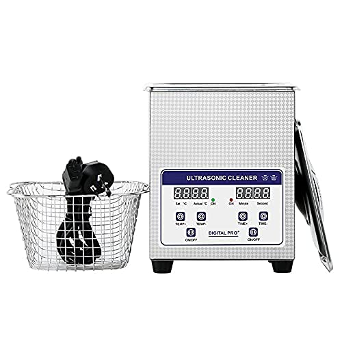 2L 60W Digital Ultrasonic Cleaner with Constant Temperature System & Timer - Jewelry, Glasses, Dentures Cleaning Machine for Home & Professional Use