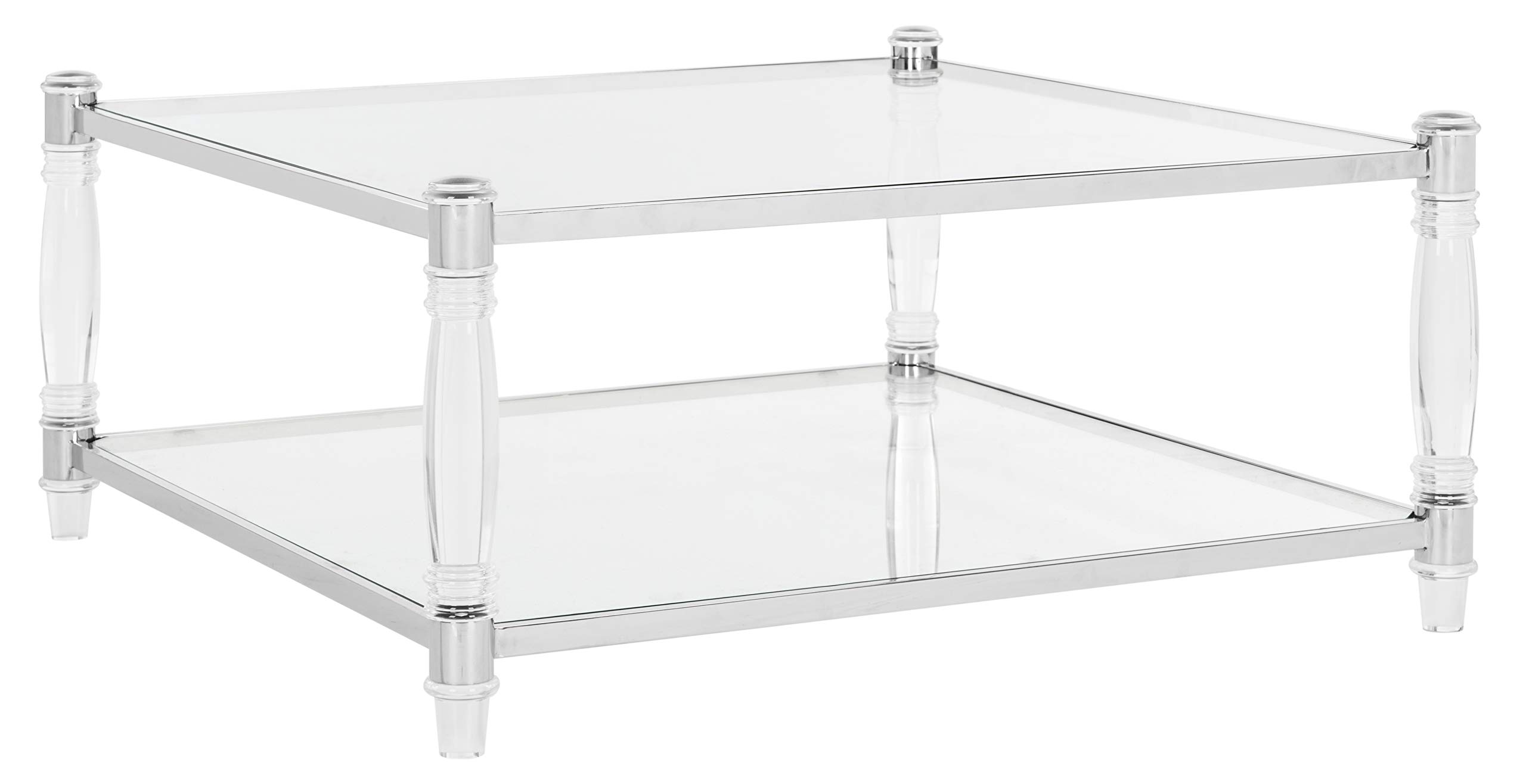Safavieh Couture Home Isabelle Glam Silver Acrylic Coffee Table - Modern Living Room Centerpiece for Stylish Home Decor