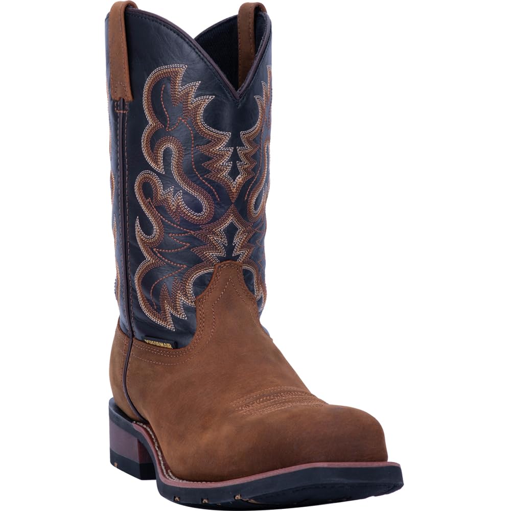Laredo Men's Rockwell Electrical Hazard Steel Toe Work Boots - Brown Safety Shoes for Construction, Warehouse & Industrial Work