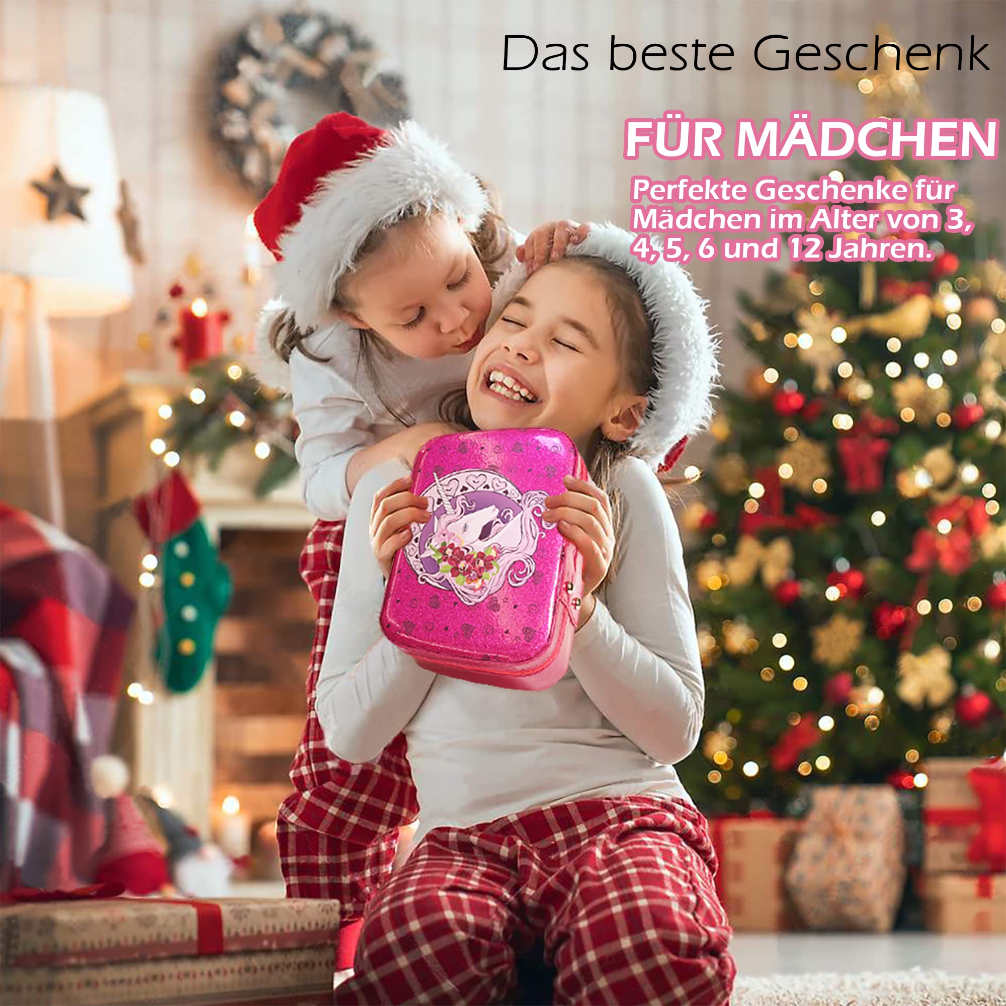 Amerrly Washable Makeup Kit for Girls - 32-Piece Unicorn Toy Makeup Set, Safe & Non-Toxic, Perfect Birthday & Christmas Gift for Girls Ages 4-12 | Pretend Play, Dress-Up, Party Fun