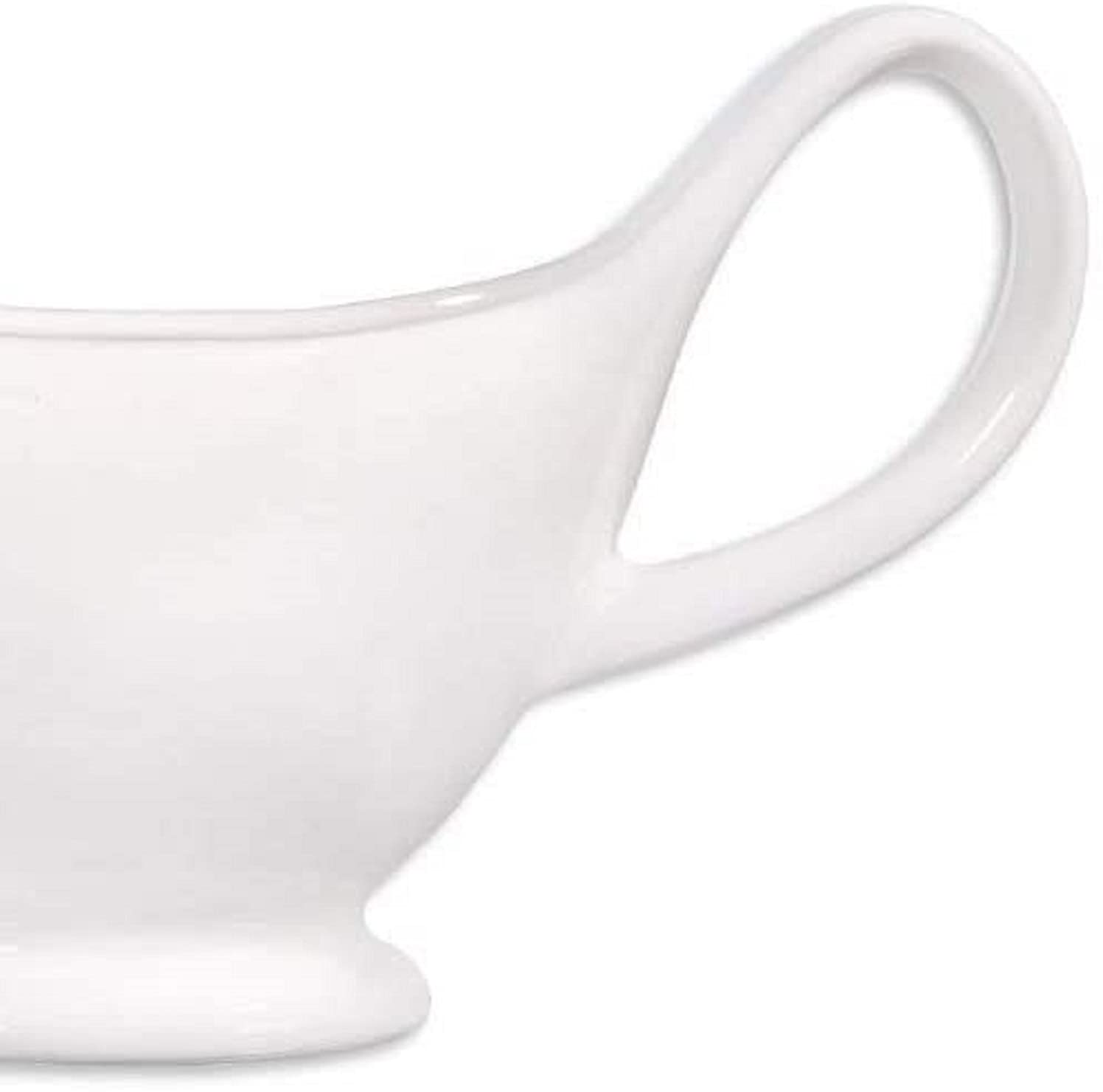 Premium Ceramic Gravy Boat with Handle - Elegant Sauce Server for Thanksgiving, Holiday Dinners & Entertaining - Perfect for Gravy, Syrup & Dressings