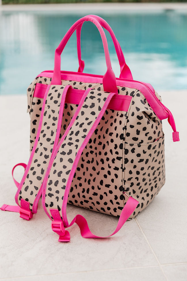 Nina Leopard Print Backpack Cooler - Insulated Lunch Bag for Picnics, Beach & Outdoor Adventures | Final Sale