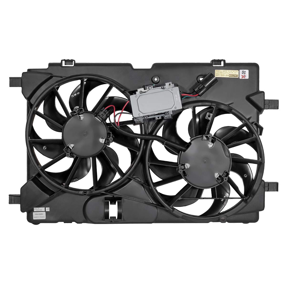 DNA MOTORING OEM-RF-0092 High Performance Radiator Cooling Fan Assembly - Direct Replacement for 2010-2012 Ford Fusion & Lincoln MKZ 3.5L - Enhanced Cooling Efficiency - Black - Perfect for Engine Overheating Prevention & Summer Driving