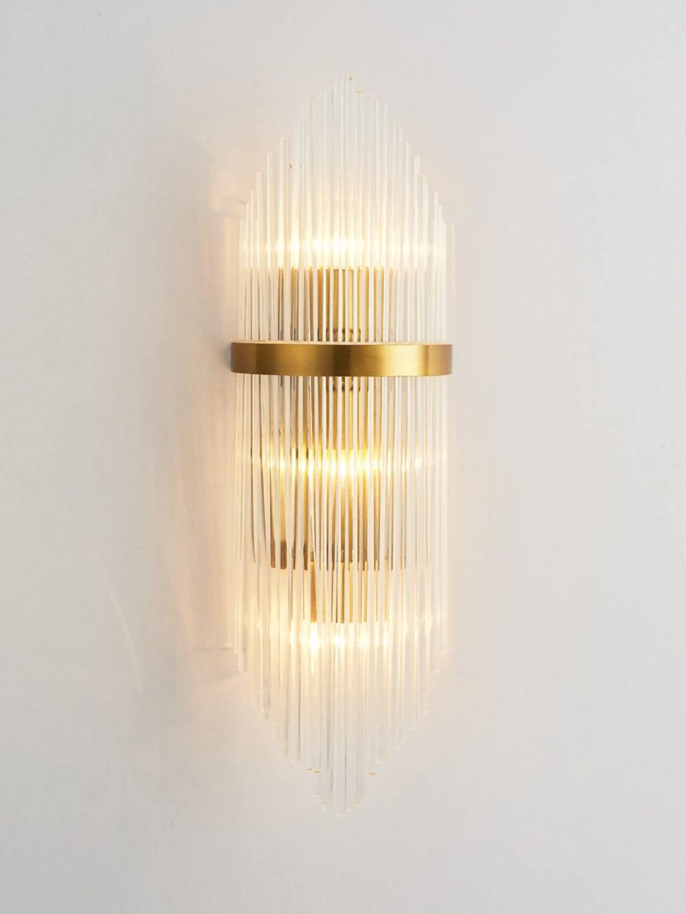 Elegant Crystal Wall Sconce - Modern LED Light Fixture for Bedroom, Living Room & Hallway Decor - Perfect for Home, Hotel & Office Lighting