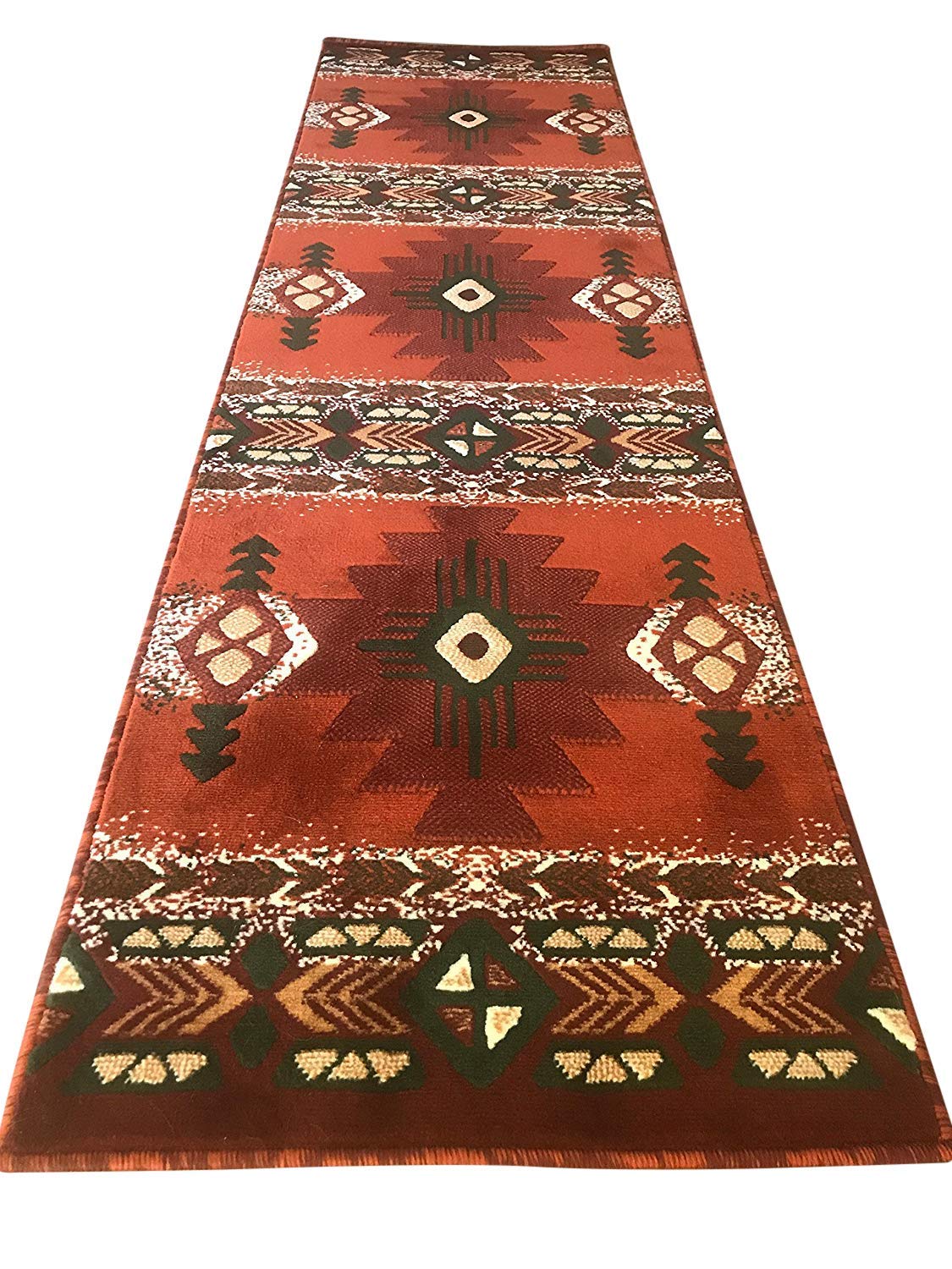 Authentic Southwestern Native American Tribal Rust Area Rug - 32