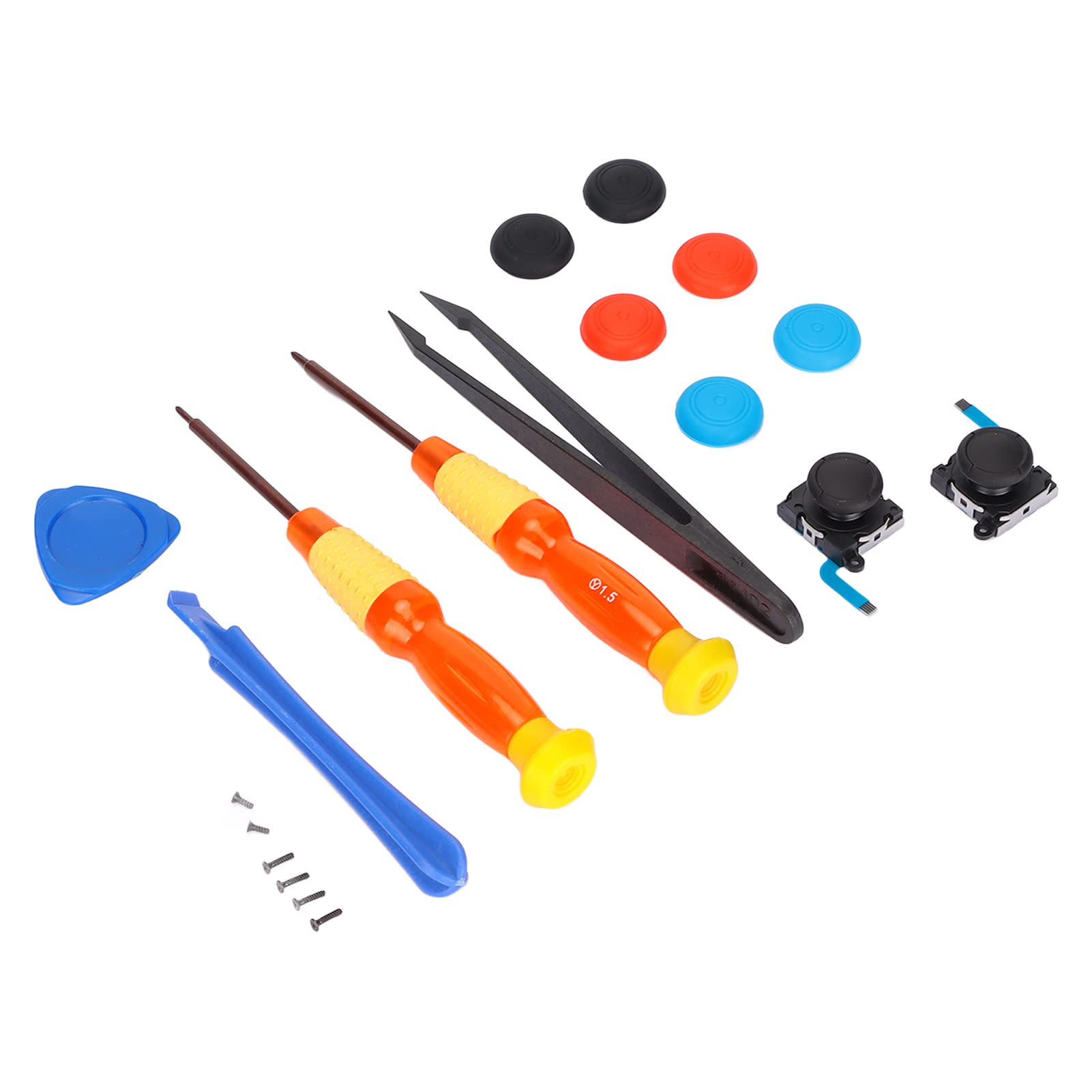 19-Piece Multifunctional Screwdriver Repair Tool Kit - Durable & Precise Joystick Replacement for SW Game Controller - Easy Installation for DIY Fixes & Home Repairs