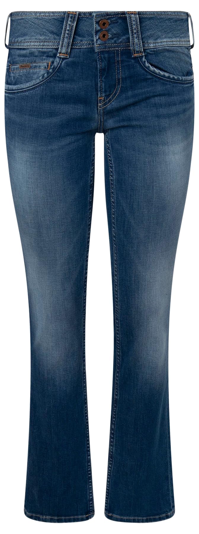 Pepe Jeans Gen Women's Straight Blue Jeans - Size EU 36 (US 26/34) - Classic Denim Pants for Casual Wear & Everyday Outfits