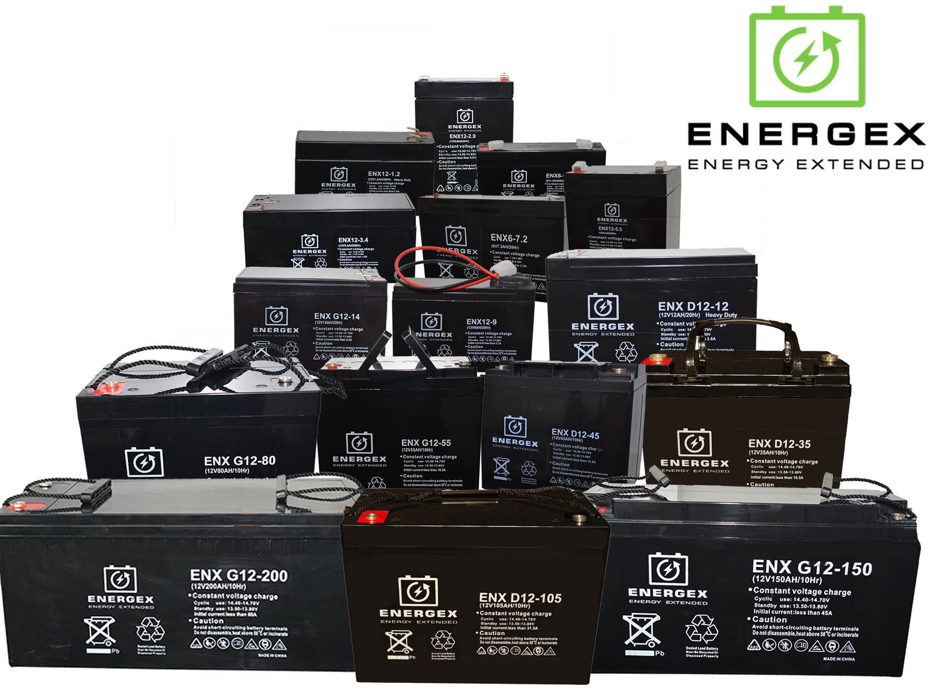 Energex 12V 200Ah Deep Cycle Battery for RV, Marine, Solar & Off-Grid Power - High Performance Rechargeable Battery