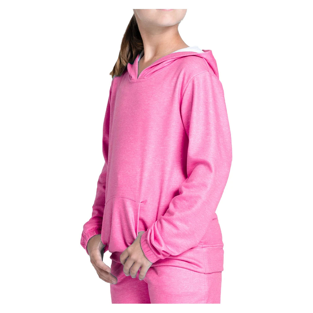 Girls' Heather Tennis Hoodie - Soft & Comfortable Pullover for Kids - Perfect for Tennis, School & Casual Wear