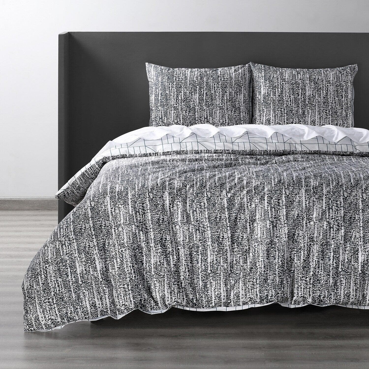 Premium Blue Cotton Percale Reversible Duvet Cover Set - Soft Printed Bedding for Comfort & Style - Perfect for Guest Rooms, Master Bedrooms & Cozy Home Decor