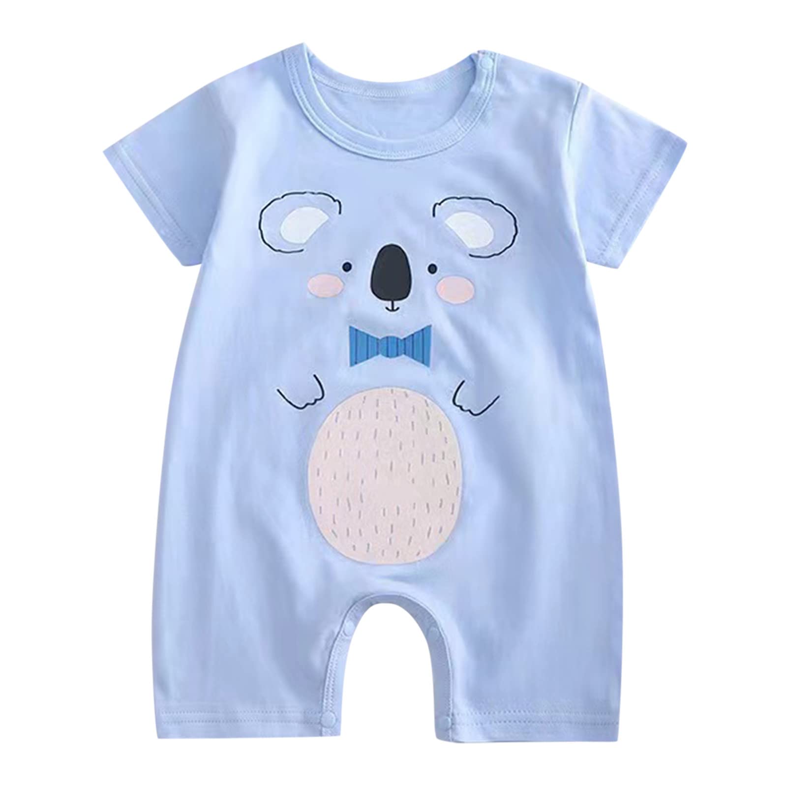 Adorable Cartoon Animal Romper for Baby Boys & Girls - Short Sleeve Newborn Jumpsuit Outfits | Perfect for Playtime, Photo Shoots & Everyday Wear