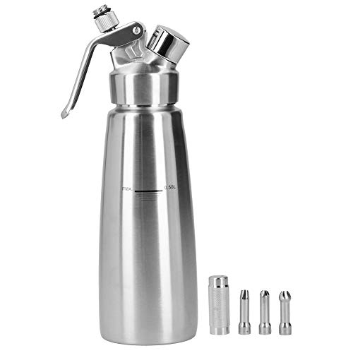 Premium 304 Stainless Steel Whipped Cream Dispenser - 500ML Professional Cream Charger for Coffee, Desserts, Cakes & Baking | Perfect for Home Baristas, Bakeries & DIY Kitchen Creations