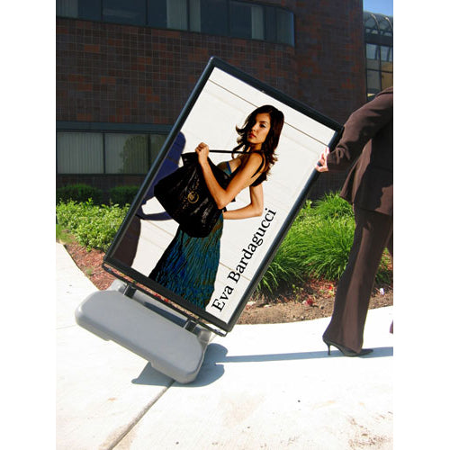 28x44 Heavy Duty Outdoor A-Frame Sign Holder for XL Posters | Double-Sided Snap Frame | Perfect for Sidewalk Advertising, Restaurant Menus & Store Promotions