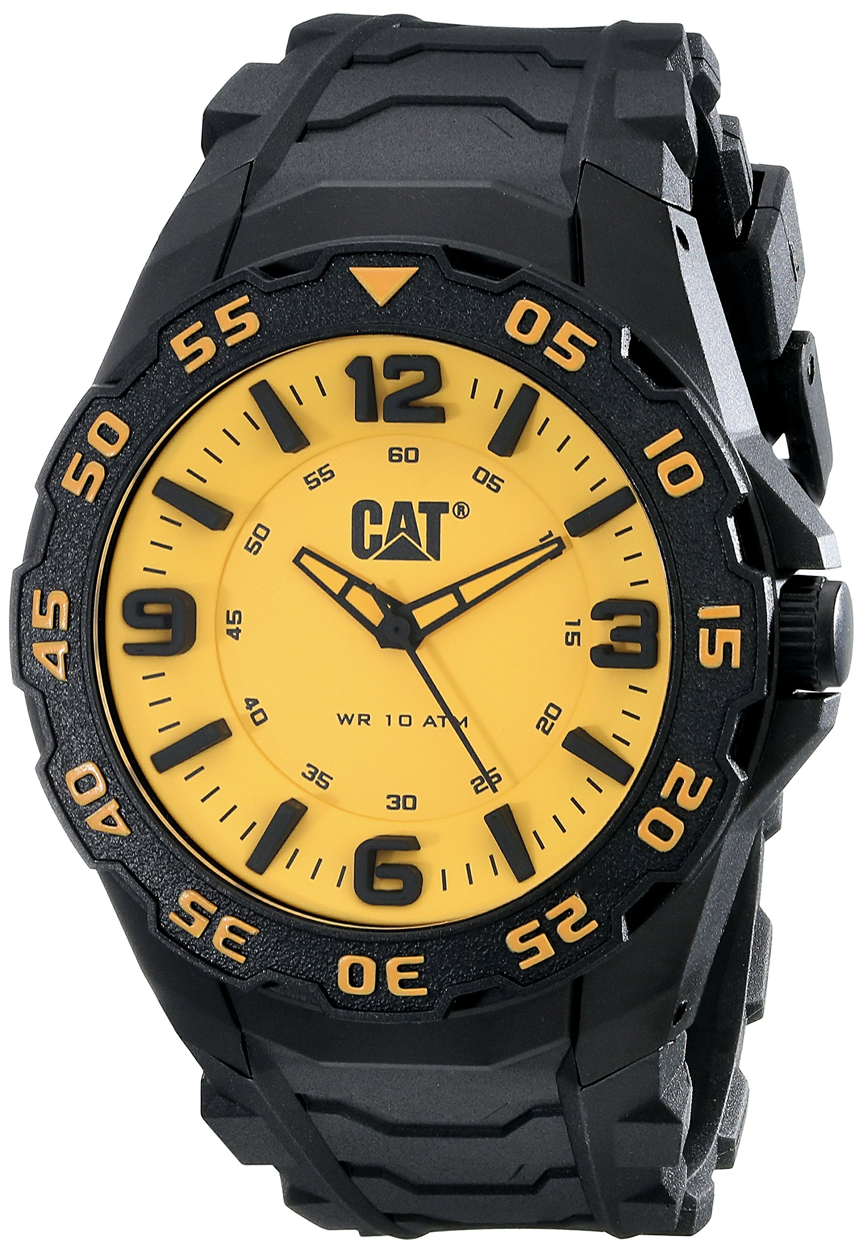 CAT Men's Motion Analog Quartz Watch - Black Stainless Steel Band for Outdoor Adventure & Casual Wear