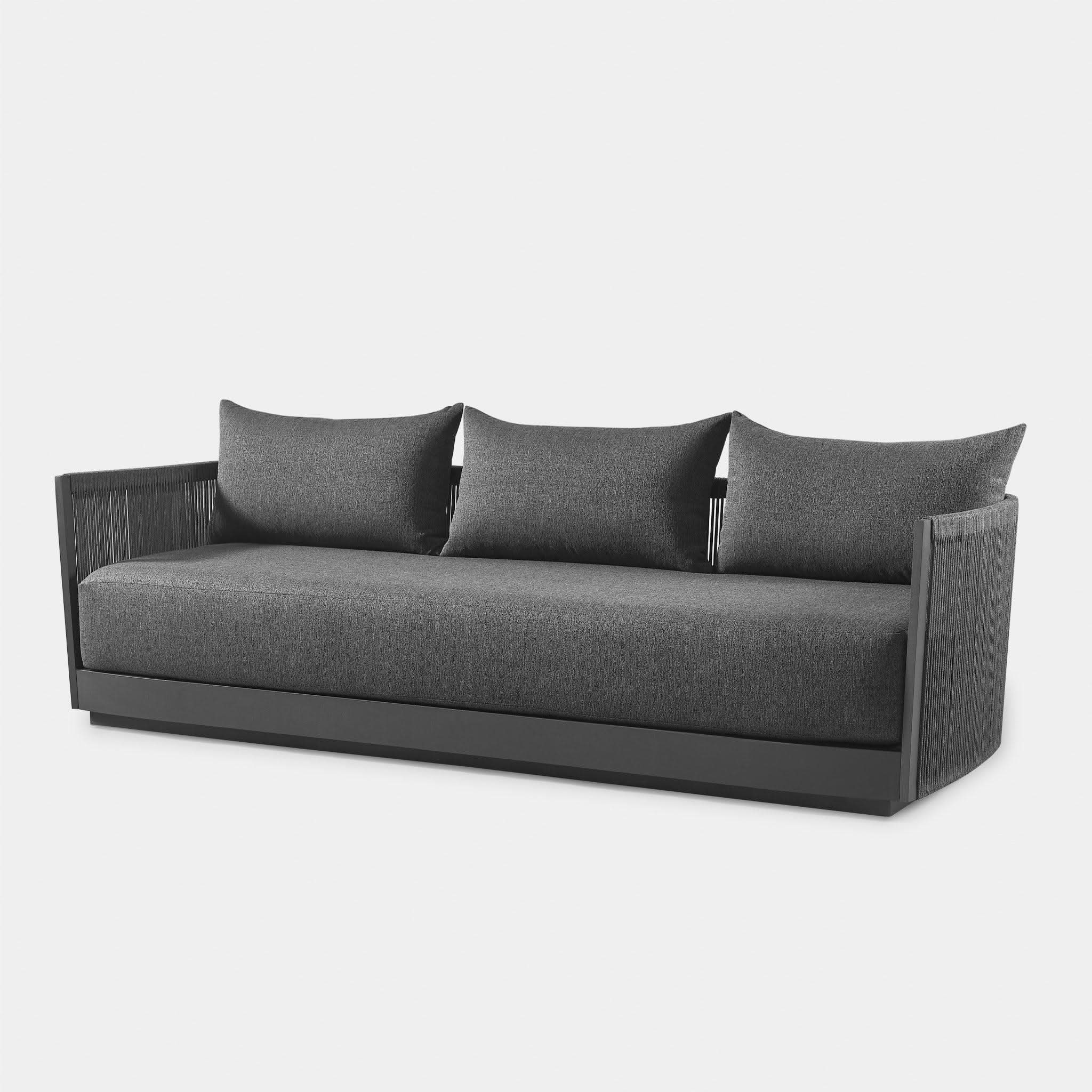 Antigua 3-Seat Sofa - Modern Fabric Living Room Couch for Small Spaces, Home & Office Use - Perfect for Lounging, Entertaining, and Relaxing