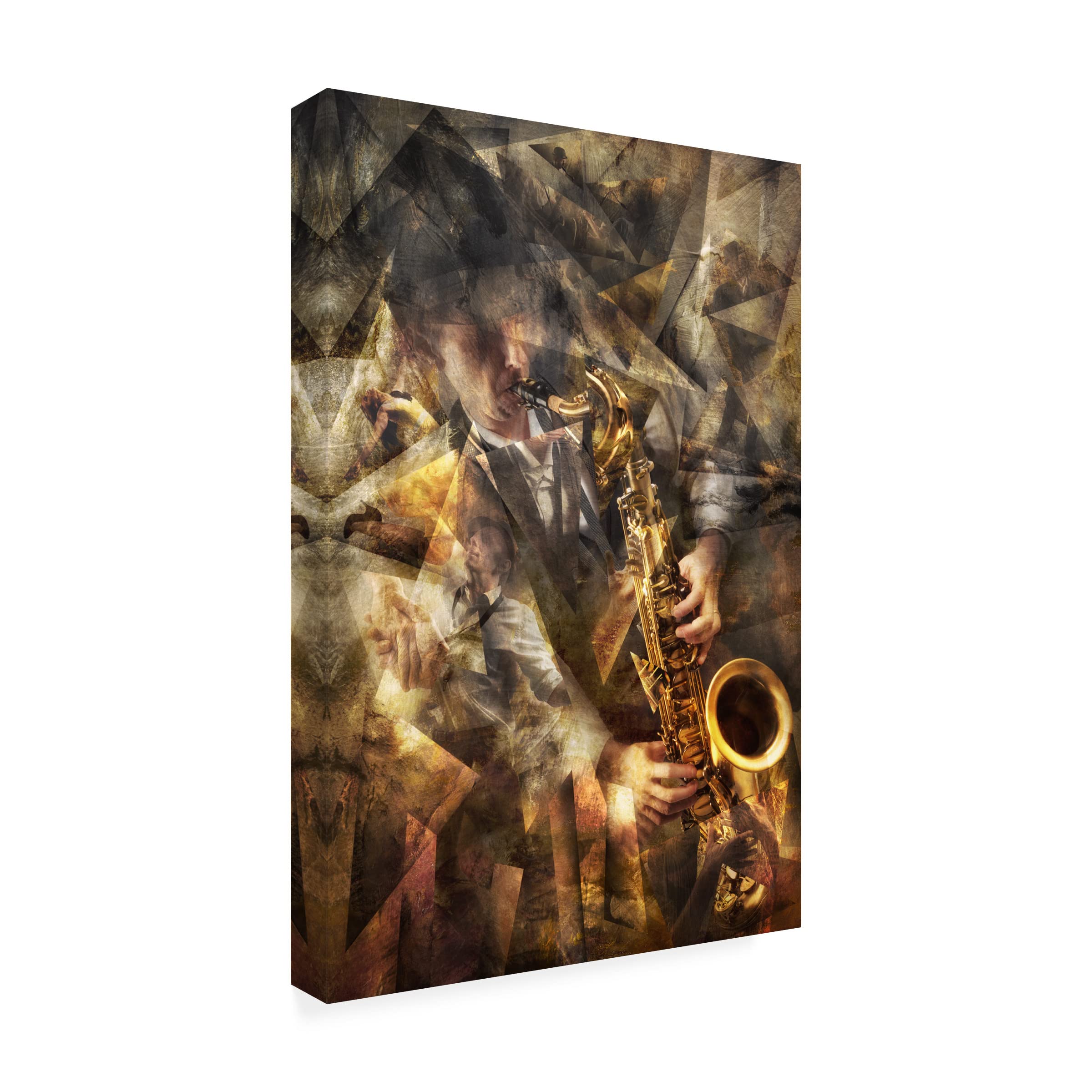 Trademark Fine Art 'Jazz' Canvas Wall Art Print by Christophe Kiciak - Modern Music Themed Painting for Living Room, Bedroom & Office Decor