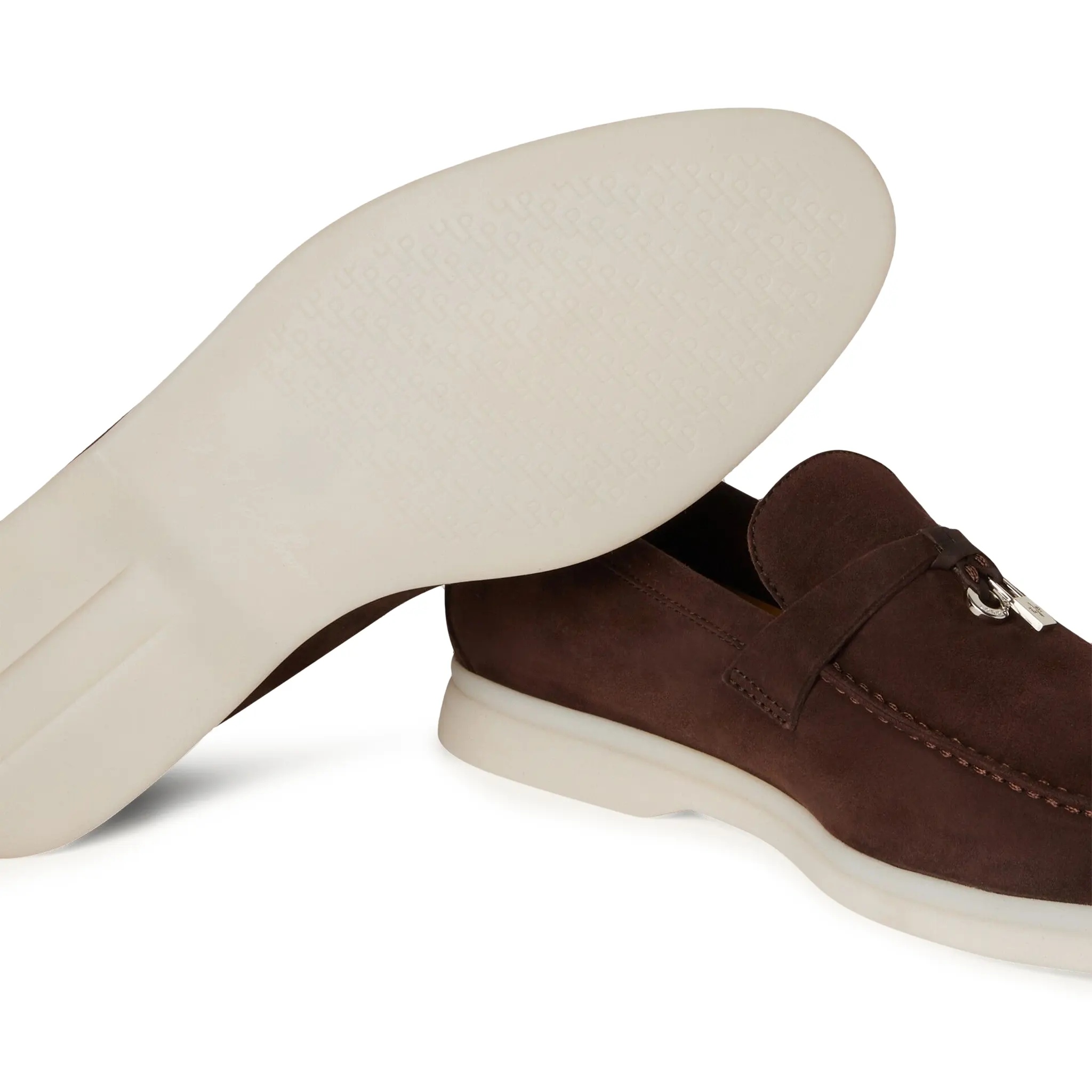 Loro Piana Summer Charms Walk Suede Chocolate Loafers for Men - Comfortable Casual Shoes for Office & Travel