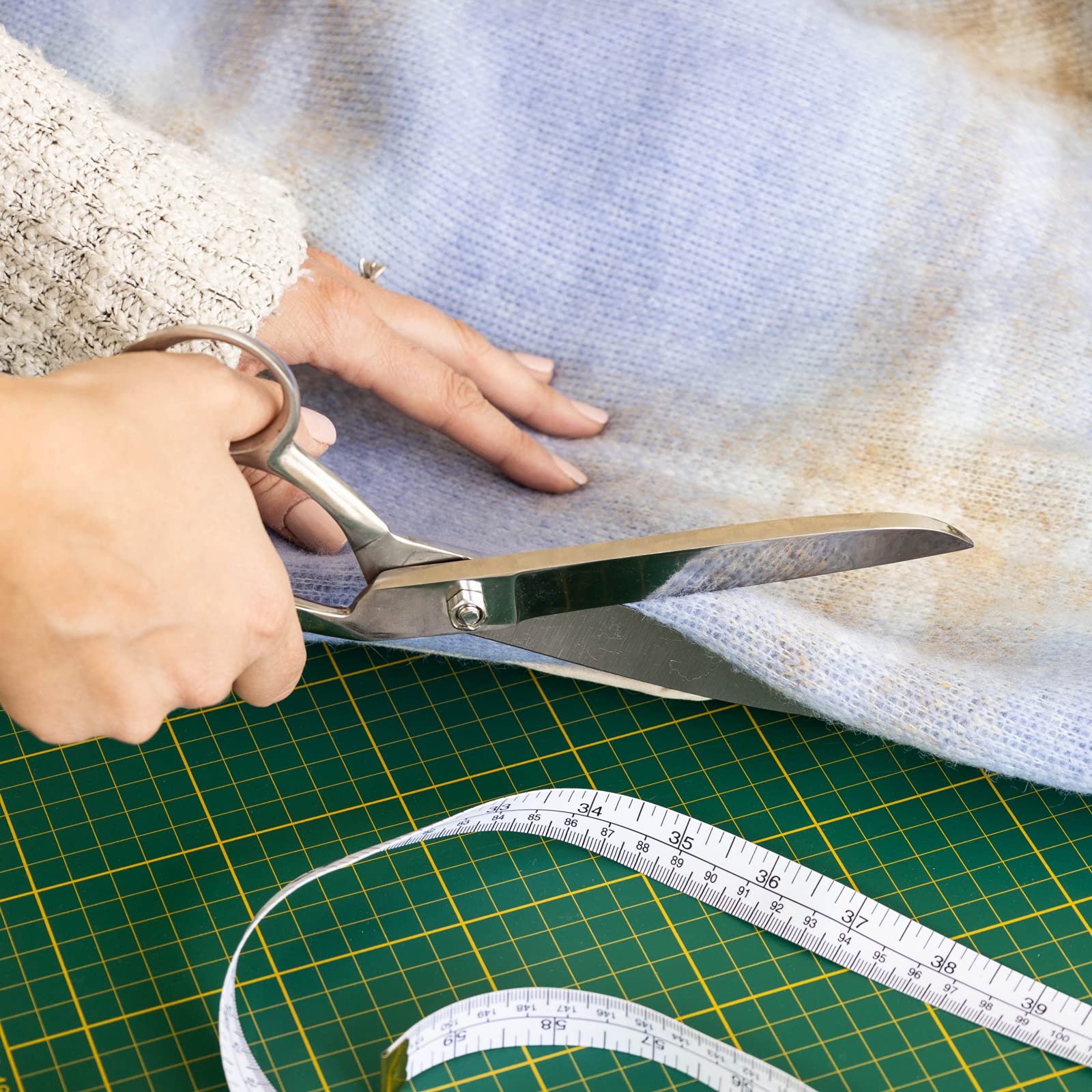 12 Inch Heavy Duty Stainless Steel Fabric Scissors - Professional Sewing Shears for Quilting, Dressmaking & Crafting - Sharp Precision Cutting Tools for Tailors & DIY Projects