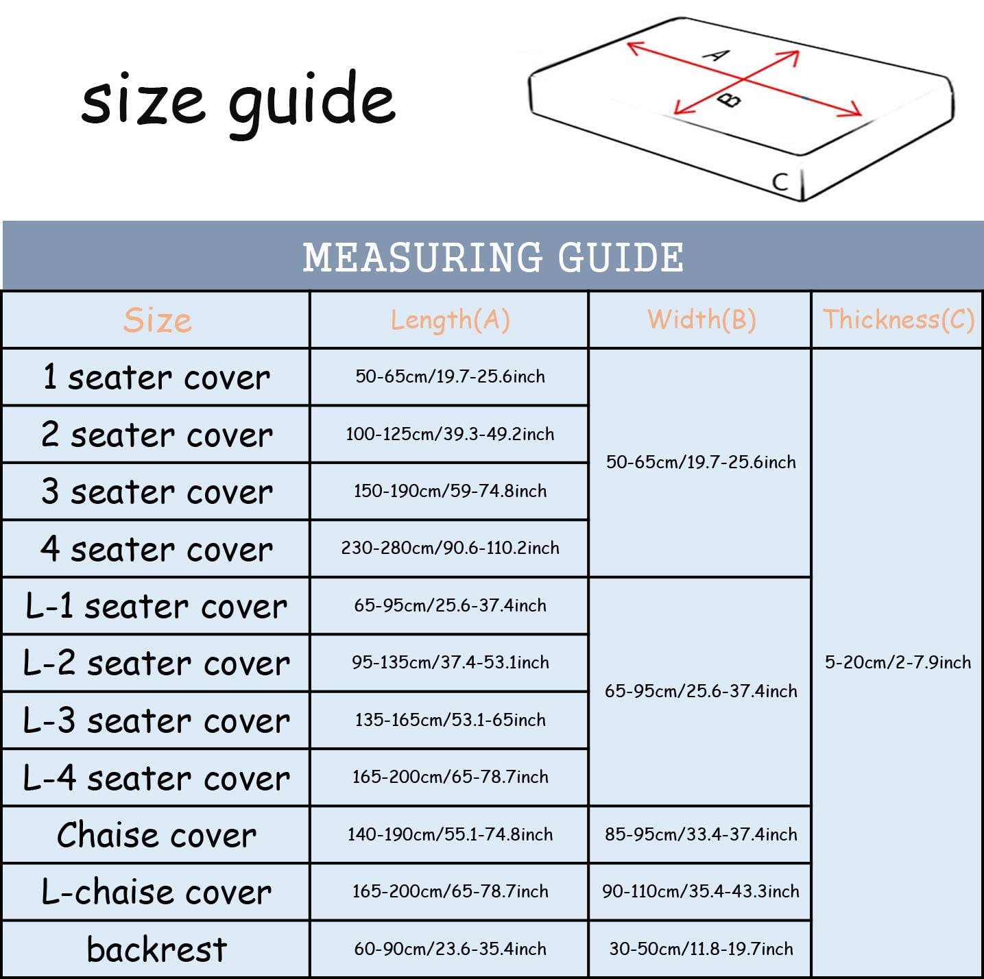 Premium PU Leather Couch Cushion Cover for L-Shaped Sectional Sofa - Soft Elastic Slipcover for 3-Seater Replacement - White | Perfect for Living Room, Family Room & Home Theater Seating