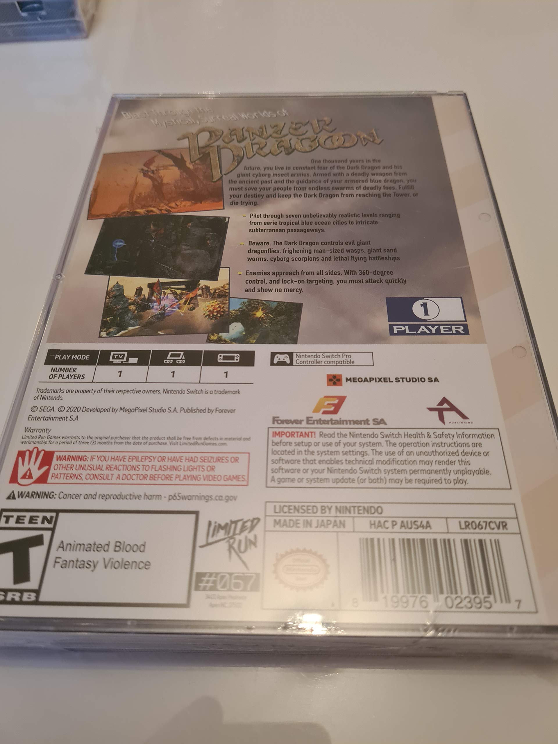 Panzer Dragoon Classic Game for Nintendo Switch - Limited Run Games #67 Edition | Retro Action Adventure Gaming for Adults & Teens | Perfect for Home Entertainment & Collector's Display