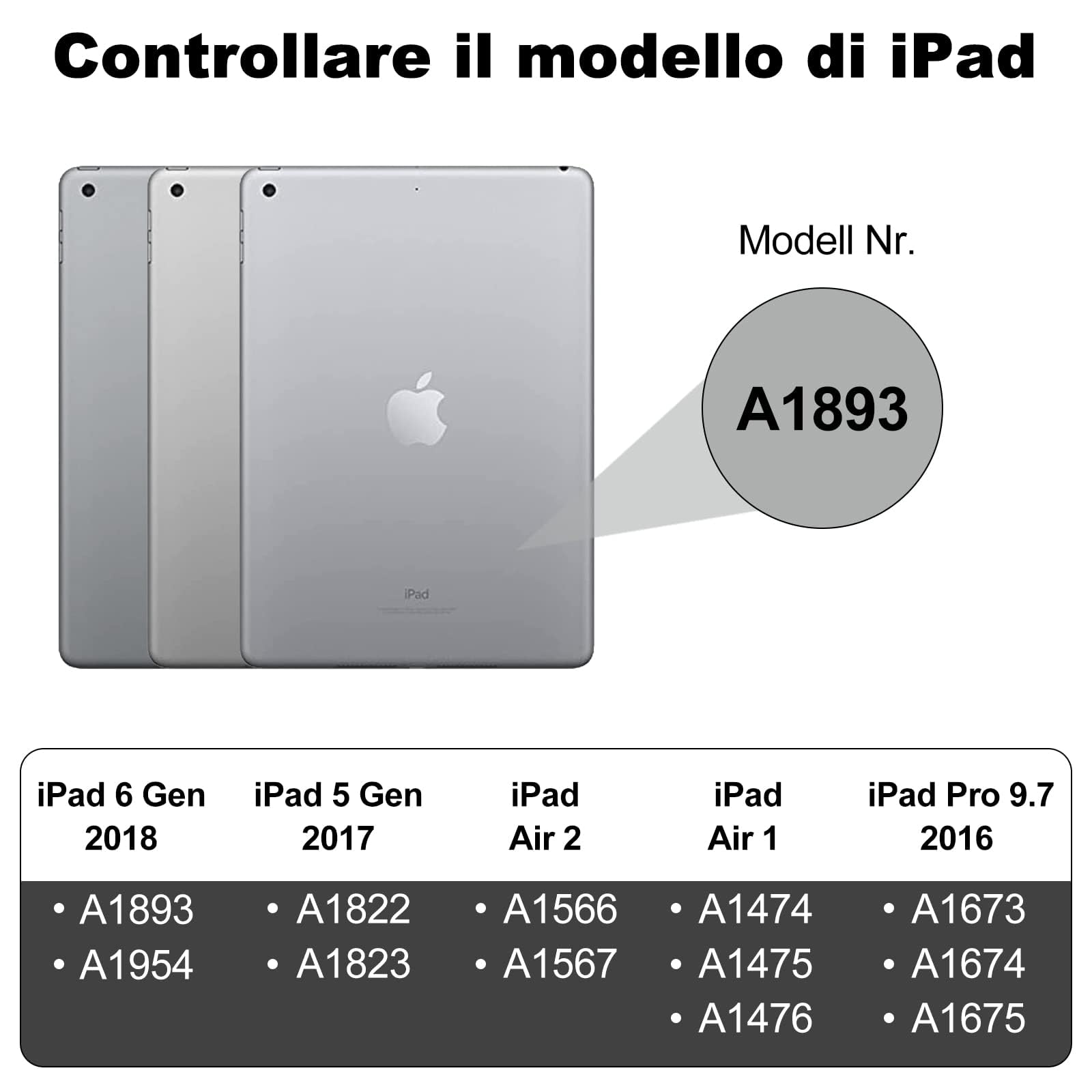 Keyboard Case for iPad 6th Generation 9.7