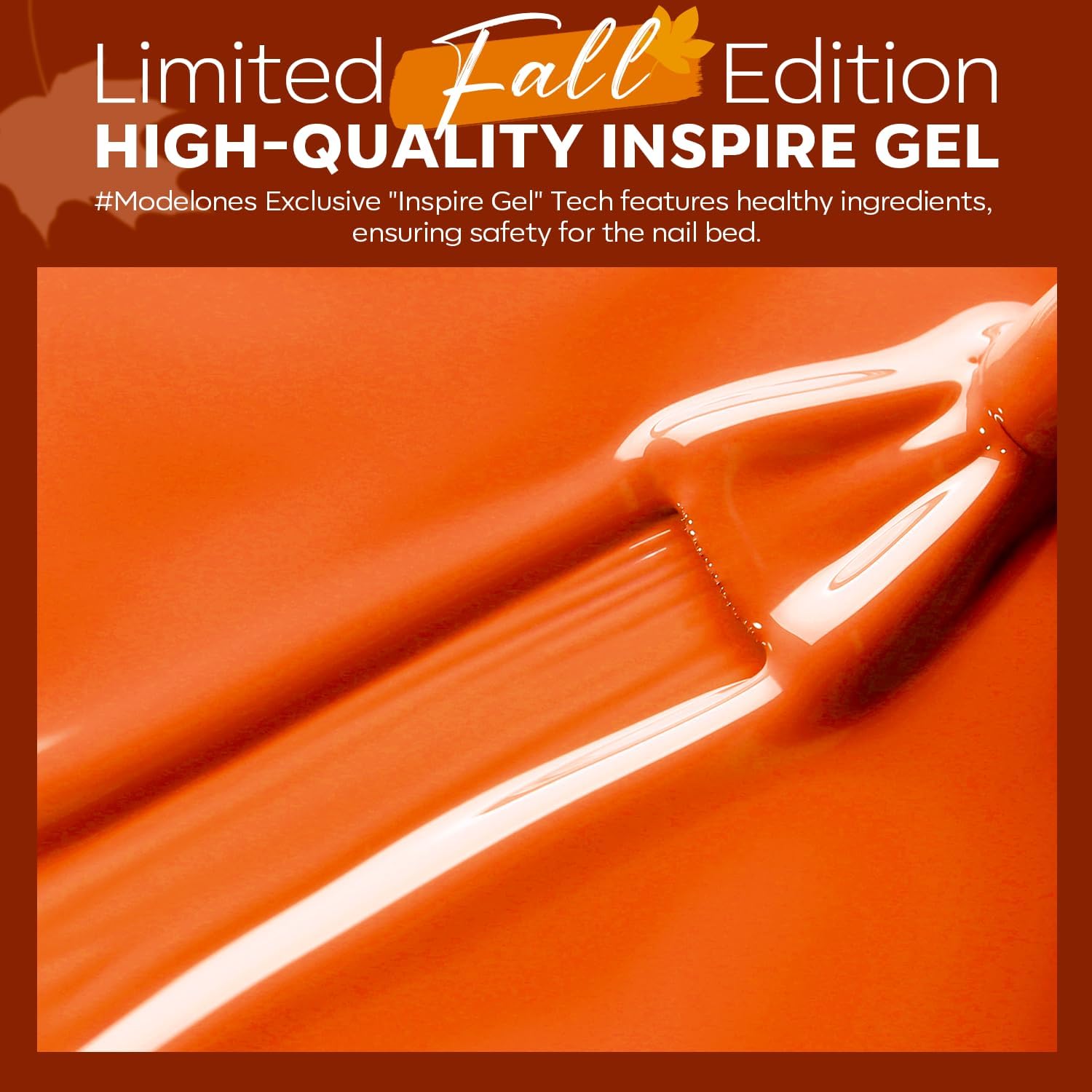 Modelones Fall Gel Nail Polish - 15ml Coral Orange Soak Off LED Gel Polish for DIY Manicure | Long Lasting Autumn Nail Art for Salon & Home Use | Perfect for Fall Weddings, Halloween, Thanksgiving Nail Designs