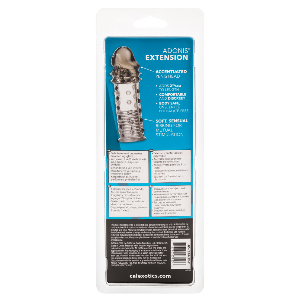 Adonis Textured Penis Extension Sleeve - Realistic Feel & Enhanced Pleasure for Couples | Perfect for Spicing Up Your Intimate Moments & Role Play Scenes