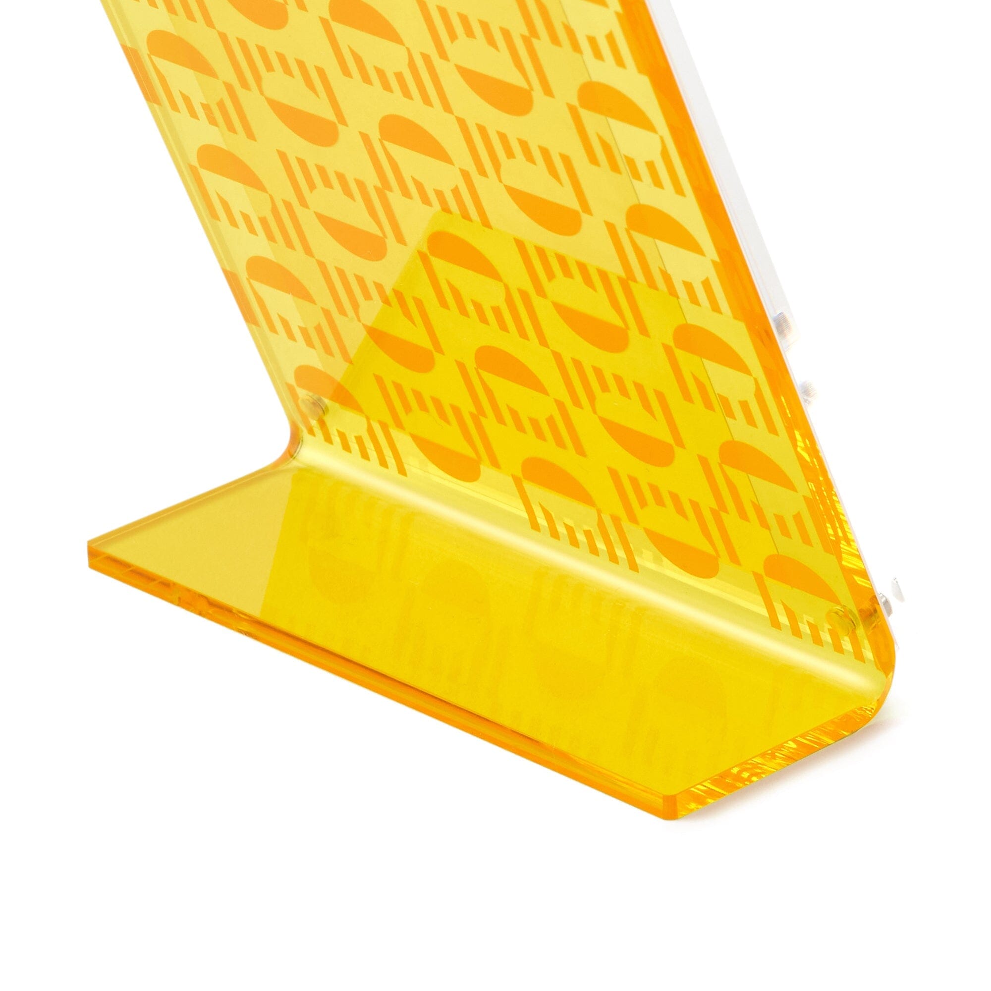 Vibrant Yellow Acrylic Mini Photo Frame - Perfect for Home Decor, Office Desk, and Gift Giving