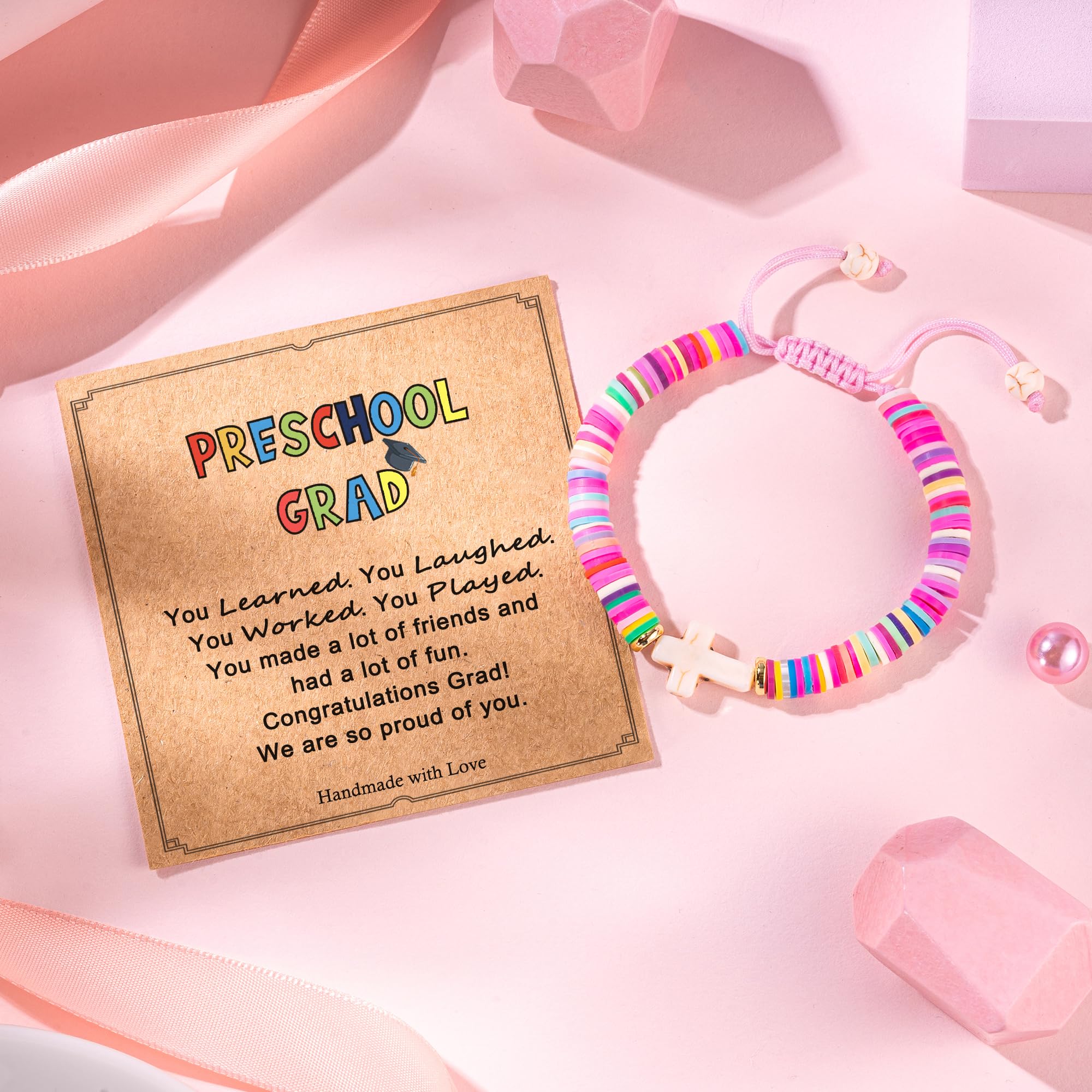 Shonyin 2025 Kindergarten & Preschool Graduation Bracelet - Cute Adjustable Bracelet Gift for Girls - Perfect for Graduation Ceremony, Party Favors & School Memories