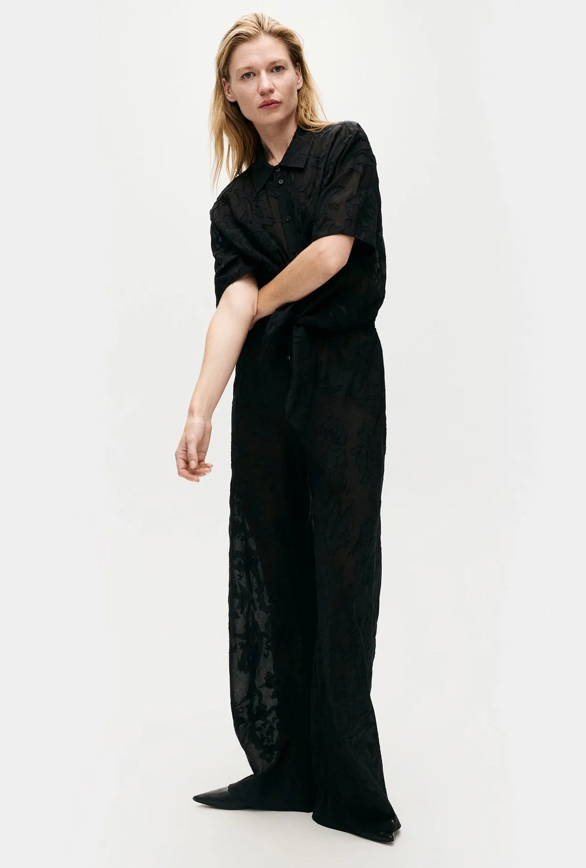Clip Silk Bias Cut Pants Tulipa Black - Elegant & Comfortable Women's Silk Trousers for Work, Party & Special Occasions
