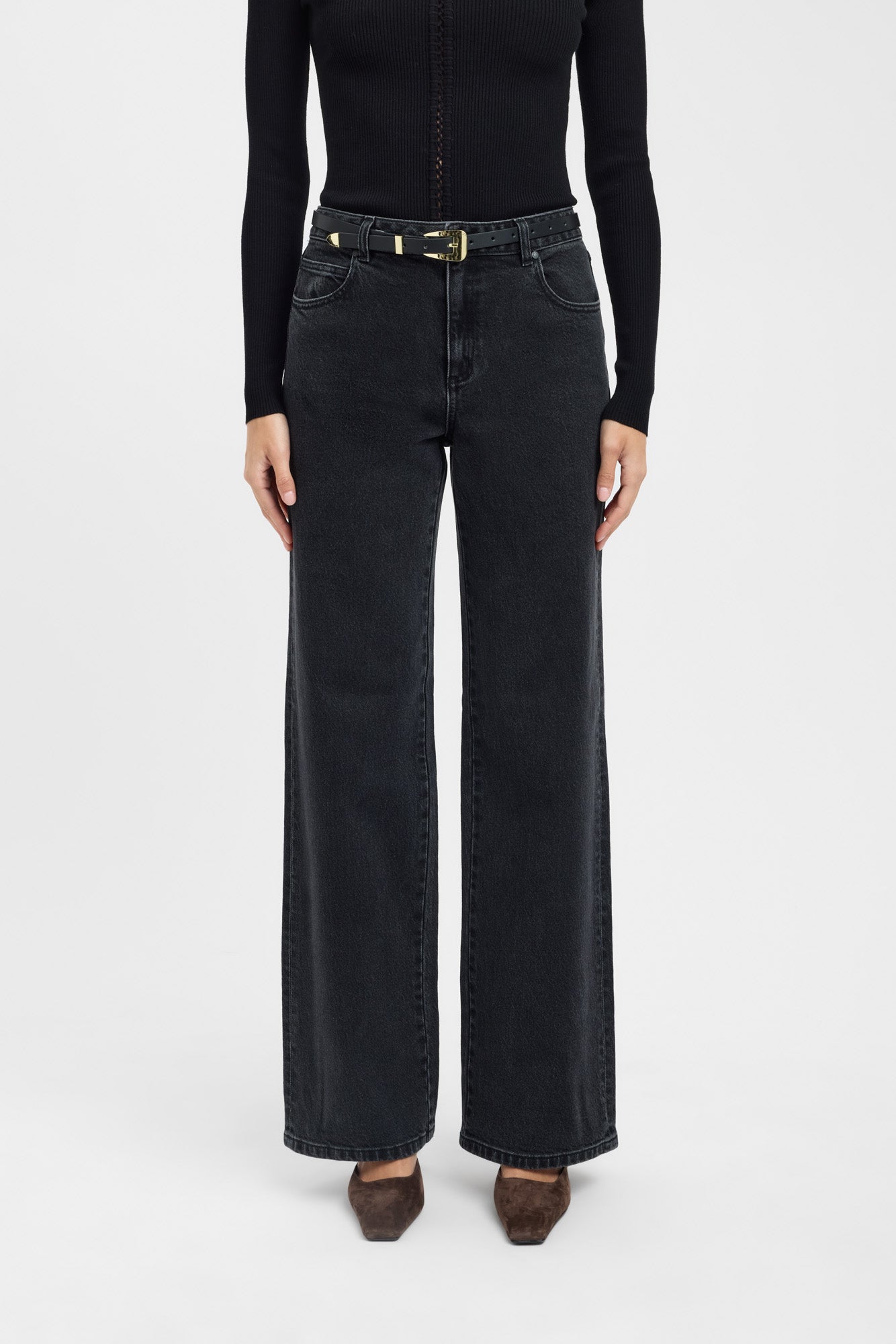 Kai Straight Leg Jeans for Women - High Waist Stretch Denim Pants - Comfortable & Stylish for Casual Wear, Office, and Everyday Outfits