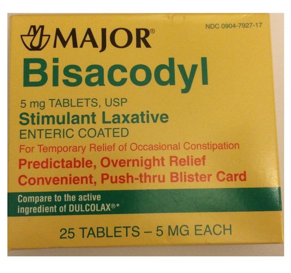 Major Pharmaceuticals Bisacodyl Laxative Tablets 5mg - 25 Count Travel Size (6 Pack) | Constipation Relief for Adults | Perfect for Travel, Camping & Emergency Kits