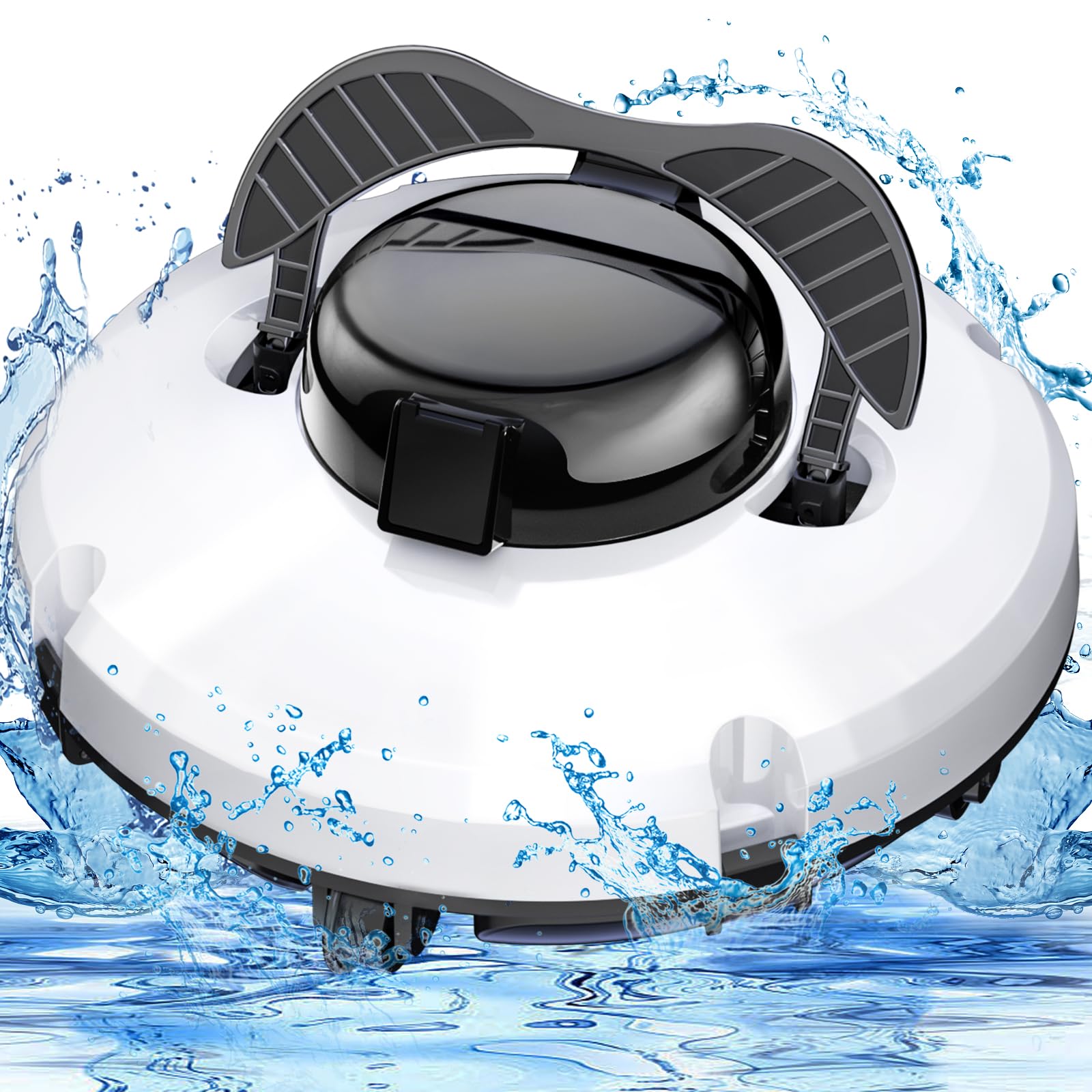 **Automatic Robotic Pool Cleaner - Cordless, Self-Parking Vacuum for Above & In-Ground Pools Up to 1000 Sq.Ft (120 Min Runtime) - Ideal for Flat Surfaces, Easy Maintenance & Sparkling Clean Water**
