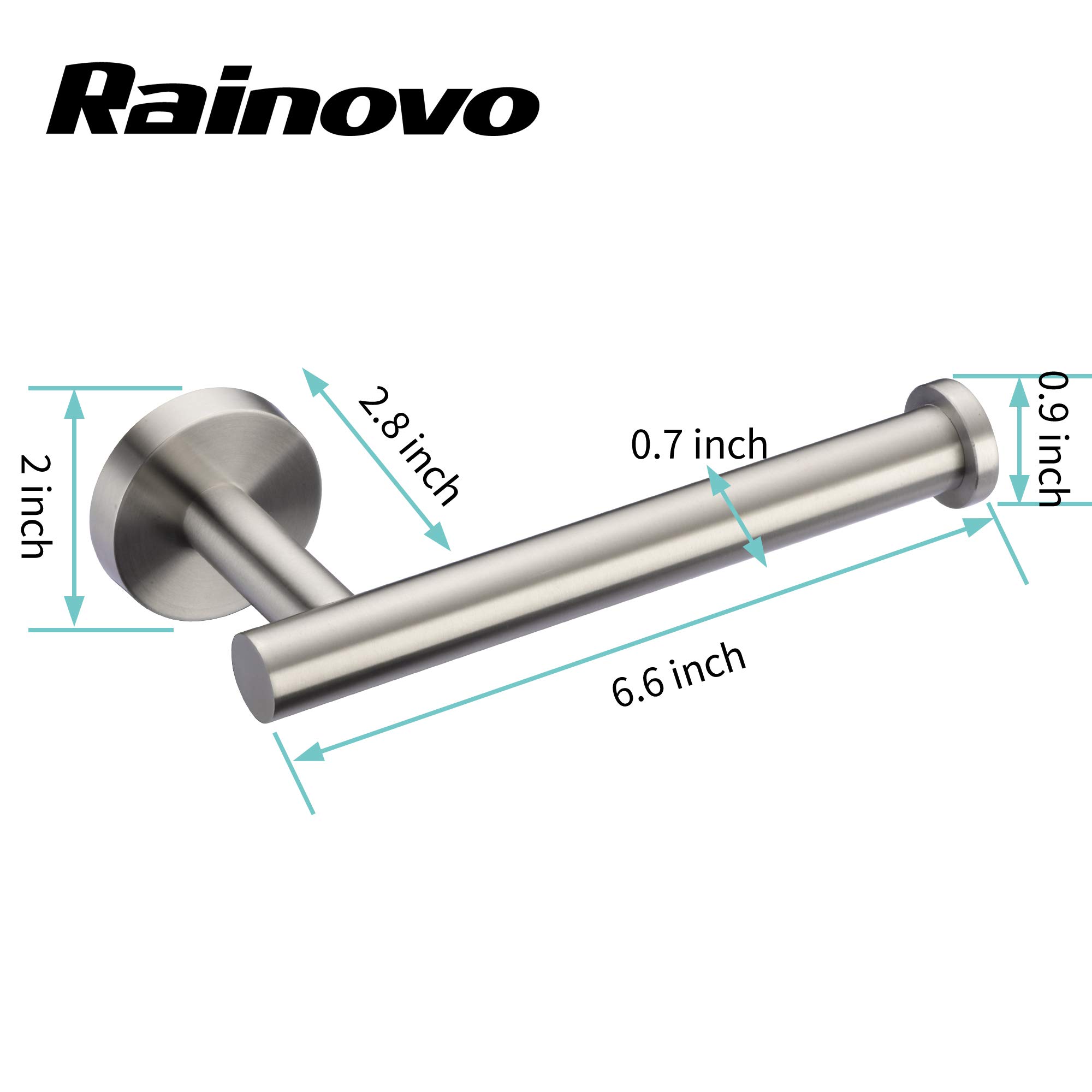Stainless Steel Toilet Paper Holder Wall Mounted - Rustproof Modern Bathroom Tissue Roll Dispenser with Brushed Nickel Finish - Perfect for Home, Office, and Commercial Washrooms