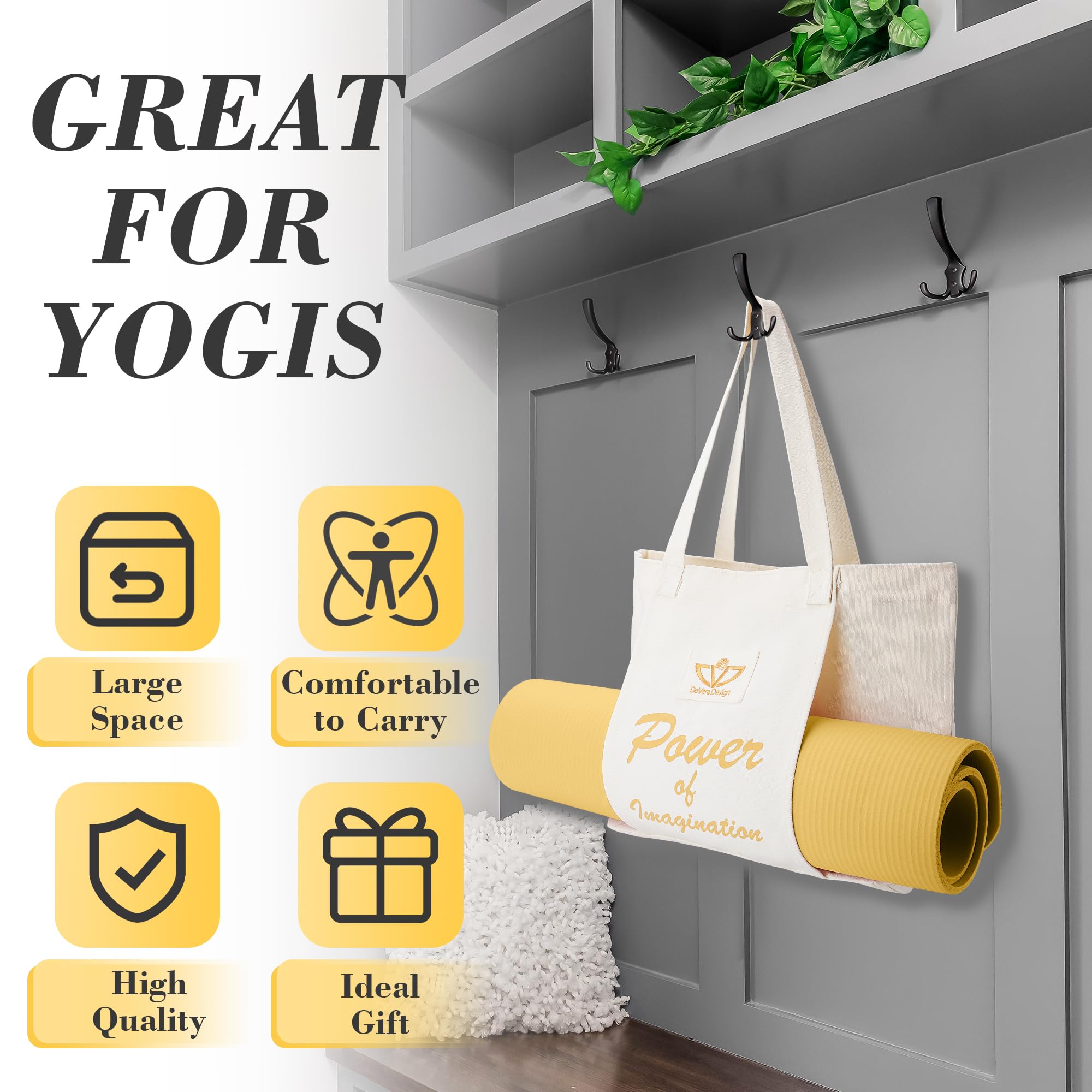 Yoga Mat Bag for Women - Tote Carrier for Gym, Travel & Workout