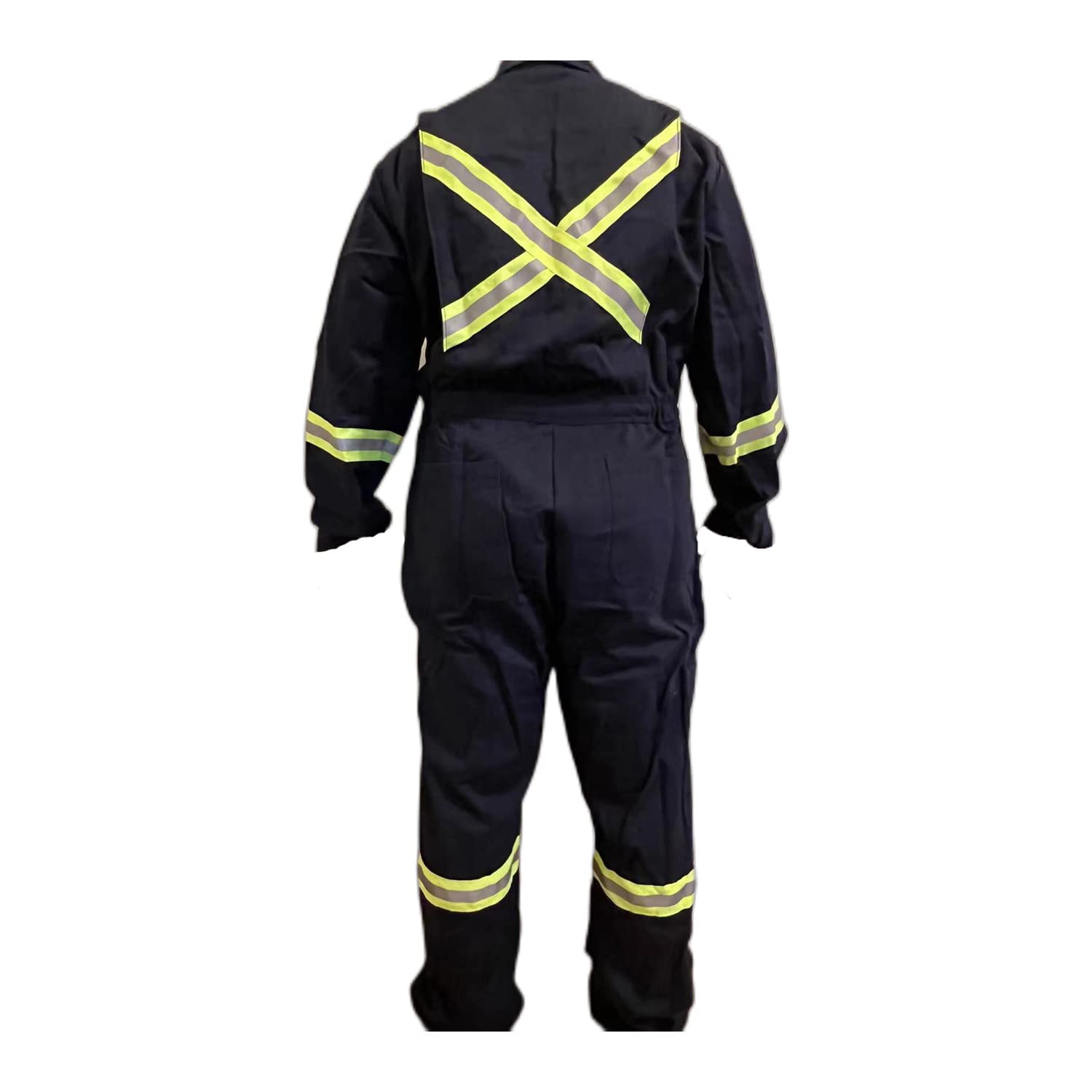 Flame-Resistant Coverall with 3M Reflective Tape - High Visibility Safety Workwear for Construction, Oil & Gas, and Industrial Workers