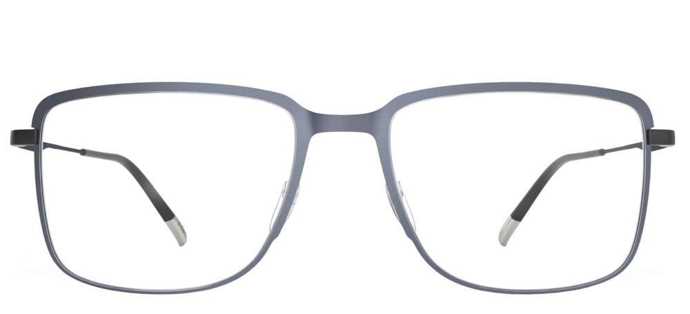 Silhouette LITE WAVE 5534 Blue Grey Men's Eyeglass Frames - Lightweight Titanium Frame (52-17-0) for Everyday Wear, Office & Driving