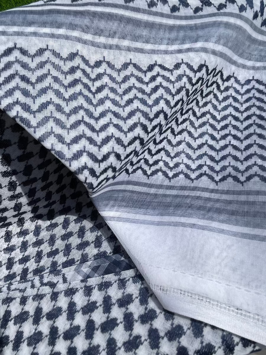 Premium Unisex Navy Blue Shemagh Scarf - Soft Cotton Keffiyeh Head Wrap for Men & Women - Perfect for Outdoor Adventures, Travel, and Fashion Accessories