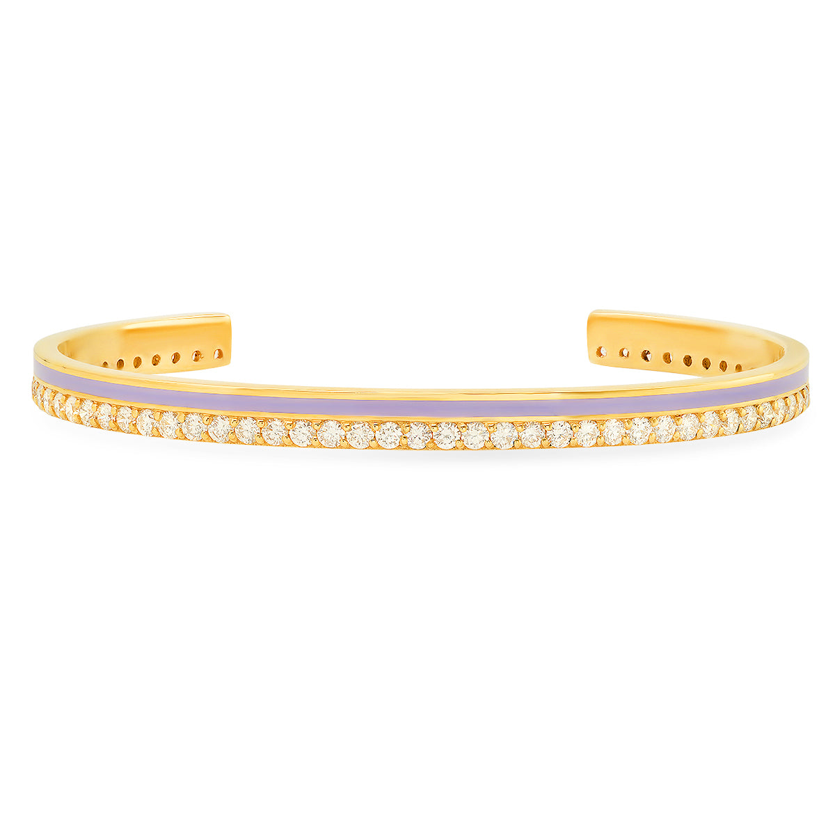Diamond Enamel Cuff Bracelet for Women - Elegant Fashion Jewelry Gift for Birthday, Anniversary & Special Occasions | Perfect for Parties, Weddings & Date Nights