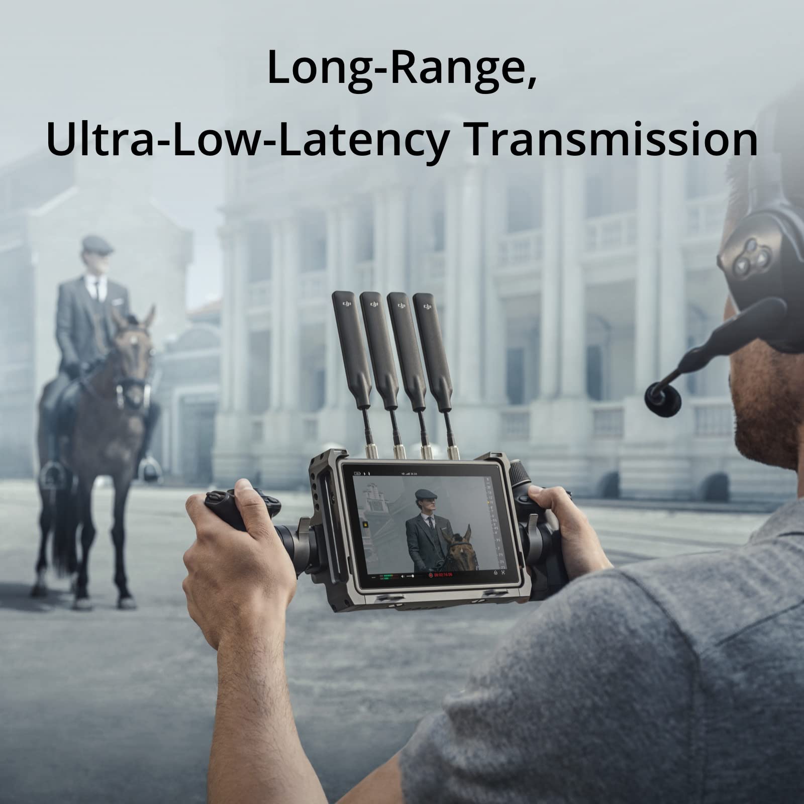 DJI Video Transmitter - 20,000ft 1080p/60fps Wireless Transmission System with Gimbal & Camera Control | Standalone Recording & Playback | Perfect for Aerial Videography & Live Streaming