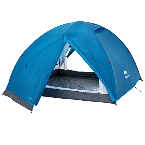 Decathlon ARPENAZ 3+ Person Camping Tent - Lightweight Waterproof 3-Season Backpacking Tent for Hiking, Family Outdoor Adventures & Beach Trips (Blue)