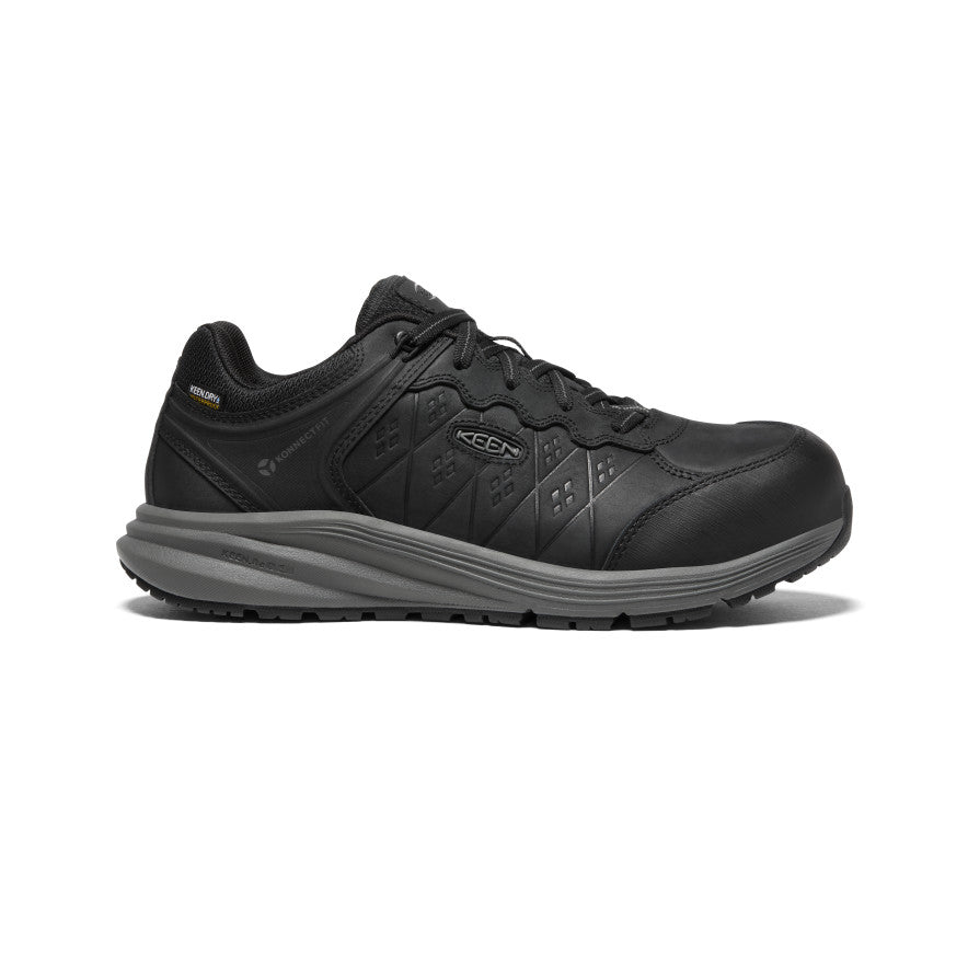 Men's Vista Energy+ Waterproof Work Boots with Carbon Toe - Black/Gun Metal - Durable Safety Shoes for Construction & Outdoor Work