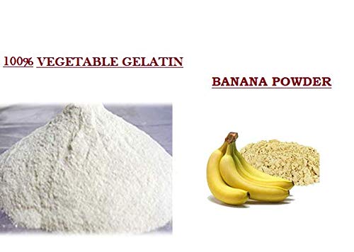 100% Natural Vegetable Gelatin with Banana Powder - 2-in-1 Face Mask & Hair Removal Gel for Skin Care (25g) | DIY Beauty Treatment for Glowing Skin & Smooth Hair Removal at Home