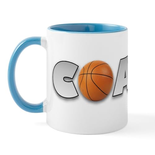 White/Blue Inside - Basketball Coach Mug