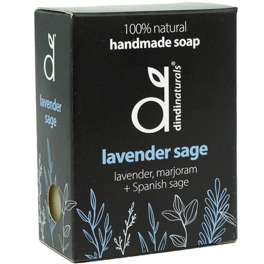 Dindi Naturals Lavender Sage Handmade Soap Bar 110g - Organic, Vegan & Cruelty-Free for Relaxing Bath & Aromatherapy | Perfect for Spa, Gift & Home Use