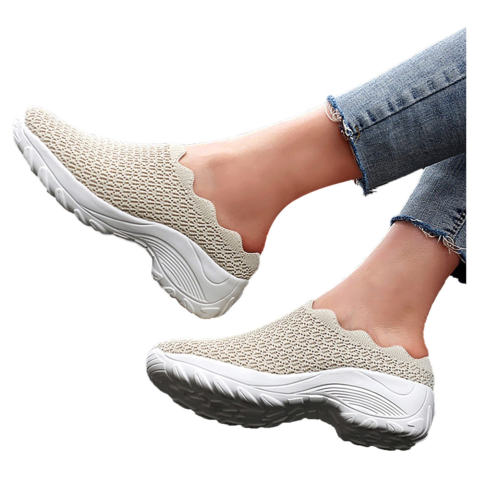 Thyone Women's Slip On Walking Shoes - Lightweight Breathable Mesh Sneakers with Non-Slip Sole for Casual Wear, Sports & Summer Outfits | Perfect for Walking, Travel & Everyday Comfort