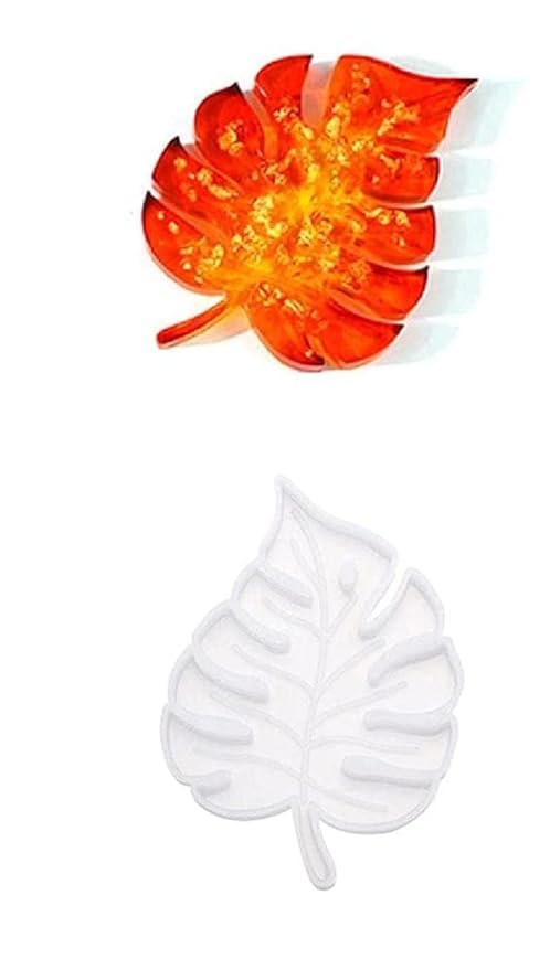 SNOOGG 2 Pack Maple Leaf Coaster Resin Molds - Premium Silicone Molds for Epoxy Resin Casting, DIY Faux Agate Slices, Coaster Stand & Cup Mats - Perfect for Home Decor, Wedding Favors, and Craft Projects