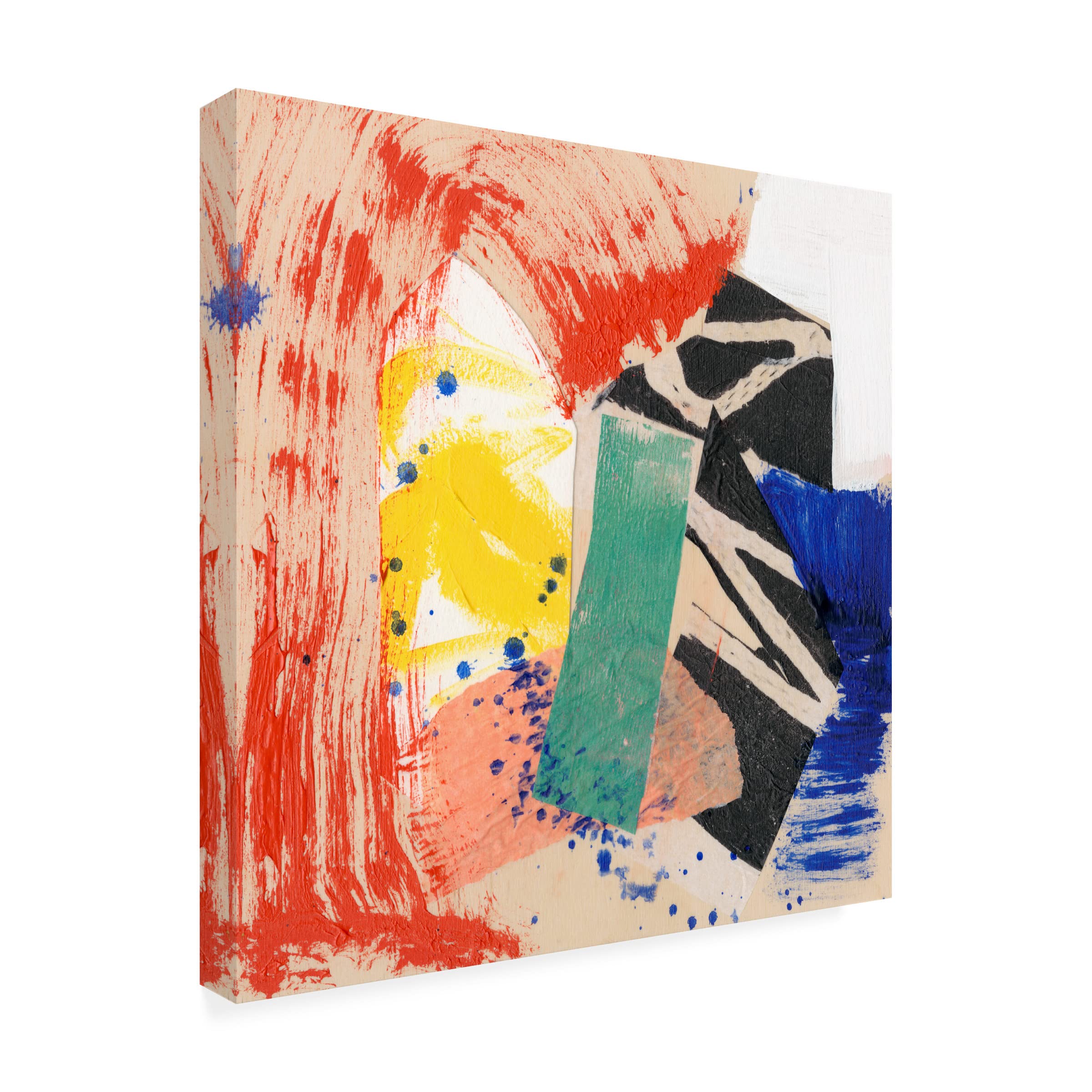 Jennifer Goldberger 'Primary Motion I' Canvas Art Print - Modern Abstract Wall Decor for Living Room, Bedroom & Office | Trademark Fine Art Collection