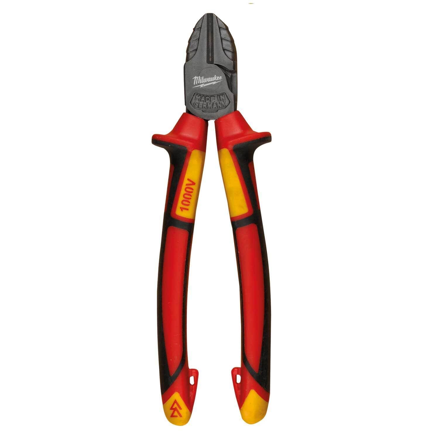 Milwaukee VDE Diagonal Cutter 180mm - Professional Insulated Wire Cutters for Electricians | Heavy Duty Electrical Pliers for Wiring, Cable Cutting & DIY Projects