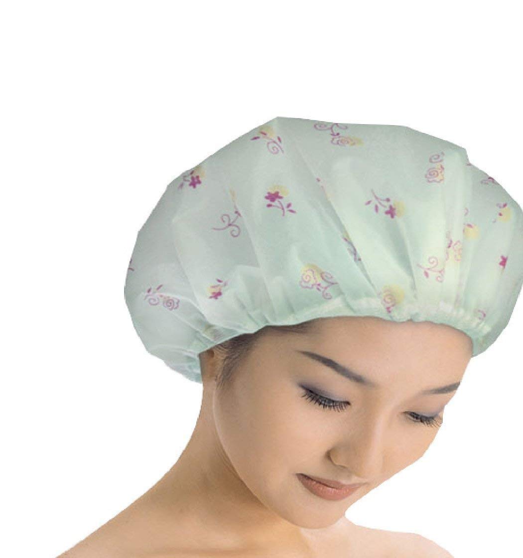 Twiclo Reusable Waterproof Elastic Free-Size Shower Cap for Women & Men - Perfect for Bathing, Swimming, Spa, Salon, Hair Treatment & Home Use